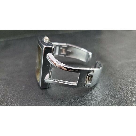 Narmi Ladies Square Stainless Steel Japan Mvmt Women's Cuff Watch - Picture 10 of 10